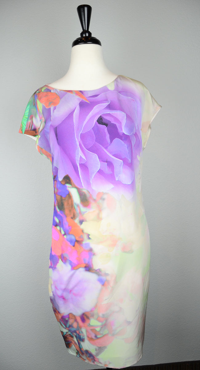 escada purple dress Silk Long Dress