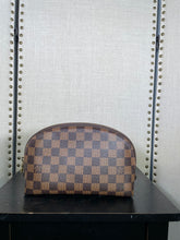 Louis Vuitton Damier Ebene Brown with Gold Logo Coated Canvas Pouch
