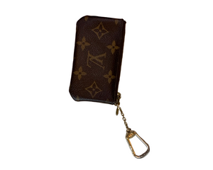 Louis Vuitton Brown Leather Logo Coin Pouch