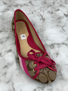 Coach logo Janelle flats Sz. 9